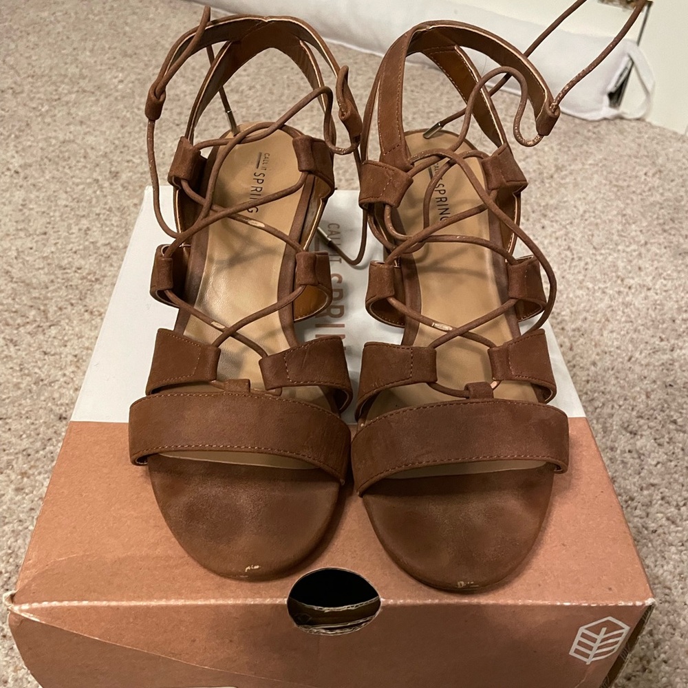 Lace up sandals